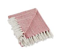 DII Plaid en Coton Rouge Grange 50 x 60 cm