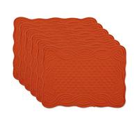 DII Quilted Farmhouse Collection Lot de 6 Sets de Table Motif Citrouille