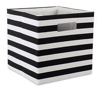 DII Rayure, 100 % polyester, noir, 13 x 13 x 13 cm