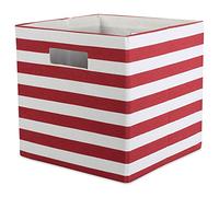 DII Rayure, 100 % polyester, rouille, 13 x 13 x 13 cm