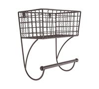 DII Rustic Farmhouse Bathroom Décor Étagère Murale Rustique en métal avec Porte-Serviette, Petite Taille, Small Towel Bar