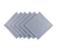 DII Serviette de Table rayée en Coton Seersucker pour Brunch, Mariages, douches, fêtes et Utilisation Quotidienne, Bleu, Napkin Set