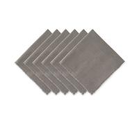 DII Serviettes de Table Lourdes à Franges NP Solid S/6 Gris