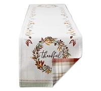 DII Thankful Autumn Collection Chemin de Table réversible pour Centre de Table d'automne 35,6 x 25,4 cm