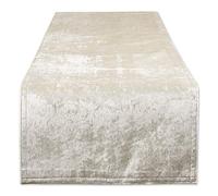 DII Velvet Collection Chemin de Table, 35,6 x 182,9 cm, crème