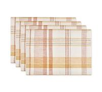 DII Veranda Plaid Collection Lot de 4 Sets de Table décoratifs en Coton 33 x 48 cm