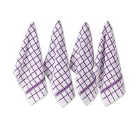 DII Windowpane Terry Lot de torchons, Aubergine, 16x26