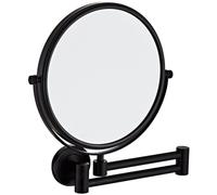 DIIDIIFF Miroir de maquillage mural - Miroir grossissant double face de 20,3 cm - Réglable - Rotatif - Extensible - Pour la salle de bain - Argenté - 3 x