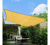 diig Voile d'ombrage rectangulaire pour terrasse, 2,4 x 3 m, tissu de protection solaire, auvent pour pergola, jardin, cour, couleur sable