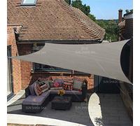 Diig Voile d'ombrage rectangulaire pour terrasse 6' x 10' Rectangle Gris