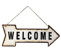 DiiliHiiri Affiche en tôle de bienvenue - 40 x 15 cm Original American Retro Sign Company pour Bar Pub Cafeteria Garage et Atelier. Décoration vintage des années 50. (9543-1) WO