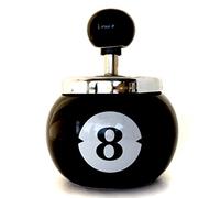 DiiliHiiri Cendrier rotatif boule 8 anti-fumée céramique récipient pour cendres avec couvercle rotatif