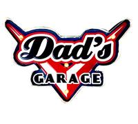 DiiliHiiri Panneau de Garage de Papa pour décoration Murale Papa - Panneau rétro Original par American Retro Sign Company. Panneau LED Lumineux en Cadeau. Formé en 3D Enseigne Vintage 44x29x5cm