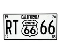 DiiliHiiri Plaque de Route 66 d'Immatriculation de Voiture Américaine Vintage Panneau Décoration Rétro pour Bar Pub Cafétéria Grotte Homme Garage ou Atelier - 30 x 15 cm (2651-7)
