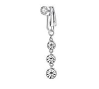 DIIOOMIEEU 1 piercing de nombril tendance élégant en oxyde de zirconium bijou confortable à porter en cuivre accessoire de corps pour femme