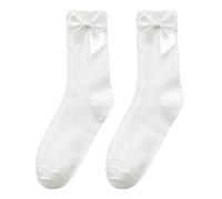DIIOOMIEEU Chaussettes pour femme avec nœud et dentelle torsadée