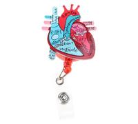 DIIOOMIEEU Porte-badge rétractable avec clip pour infirmière, anatomie, infirmière, médecin, travail