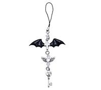 DIIOOMIEEU Porte-clés gothique avec breloque de téléphone Kawaii - Accessoire de sac - Sangle de guitare - Pendentif en perles