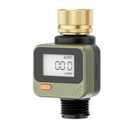 Diivoo Compteur d'eau Digital avec Entrée en Laiton, Minuterie d'Arrosage Débitmètre d’Eau, Panneau Amovible 180°, 4 Modes de Mesure, étanche IP54 pour Réservoir de Camping-Car, Jardin, Piscine