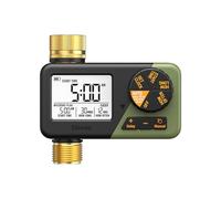 Diivoo Programmateur Arrosage Laiton, IP66 Minuteur Arrosage horaire Hebdomadaire et Quotidien, Grand Écran LCD, Retard de Pluie, Arrosage Manuel, Arrosage Automatique pour Jardin Pelouse