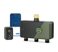 Diivoo programmateur arrosage WiFi 3 Zones avec Entrée en Laiton, Minuteur Arrosage 3 Sorties pour Alexa/Google Assistant, 18 Programmes d'Irrigation, Retard Pluie & Mode Brume pour Jardin et Pelouse