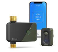 Diivoo Programmateur Arrosage WiFi en Laiton, Compatible Alexa et Google Home, Multi-Programmes d’Arrosage, Retard Pluie & Arrosage Manuel, Minuteur Arrosage Automatique pour Jardin, Pelouse, Cour