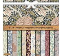 DiiWmme Lot de 24 feuilles de papier de scrapbooking floral vintage pour scrapbooking, découpage, fabrication de cartes, bricolage, journal et albums photo (J)