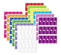 DiiWmme Lot de 360 étiquettes de câble colorées, 12 couleurs autocollantes et étanches pour la gestion des câbles, les câbles d'ordinateur, les chargeurs et l'organisation de la maison et du bureau