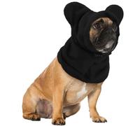 DiiWmme Tour d'oreille réglable pour chien, capuche antibruit et apaisant avec cache-oreilles pour soulager l'anxiété, chapeau d'hiver coupe-vent pour chiens de petite, moyenne et grande taille (noir