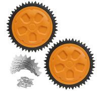 Dijia 2x Roues Lestées Tout-Terrain pour Robots Tondeuses Worx Landroid, avec Pointes en Acier, compatibles avec WR141E / WR142E / WR143E / WR165E / WR167E