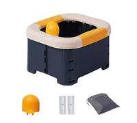 DIJIAMEIYA Cuvettes de toilette pour enfants et tout-petits, pot de voyage pliable pour garçons et filles, toilettes d'urgence pour voiture, extérieur, camping et siège intérieur avec sac de rangement