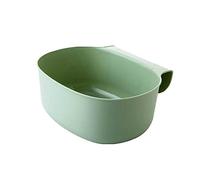 dijiusidy 2 pièces Cuisine Suspendus Poubelle Porte Boucle Bassin Bureau Table Ovale Forme Organisateur Stockage Grand évier Panier, Vert