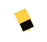 dijiusidy Boîte à bijoux en carton Portable antichoc oreille goujon Bracelet anneau pendentif stockage emballage étui conteneur organisateur, Jaune 10x10x2cm