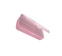 dijiusidy Boîte de rangement transparente pour outils de Nail Art, étui rangement pour manucure, conteneur portable en PP, poussoir à cuticules, coupe-ongles, étui poussoir, Rose, S