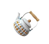 dijiusidy Bouilloire en émail 5L, motif floral, idéale pour la maison, le café, le thé comme chauffe-eau/lait. Conçue pour durer, Pour elle est fabriquée dans un récipient épais et résistant.