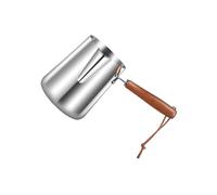 dijiusidy Cafetière turque polyvalente en acier inoxydable avec long manche, idéale pour le latte art, la préparation de mousse de lait, le thé et la fonte du chocolat, 350 ml