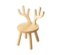 dijiusidy Chaise enfant premium pour garçons et filles, tabouret en bois avec dossier, petit banc décoratif, chaise basse ronde pour s'asseoir au chevet.
