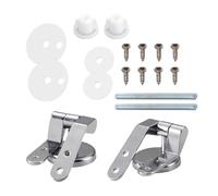 dijiusidy Charnières universelles pour abattants de toilettes, installation facile, remplacement, avec rondelles en nylon et fixations réglables. Abattants universels avec vis de fixation.