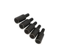 dijiusidy Connecteur Clavier/Souris DIN pour câble Audio : Installation Facile pour Les projets de Bricolage. Comprend 5 connecteurs Femelles DIN avec poignée en Plastique, Noir, 8 Broches