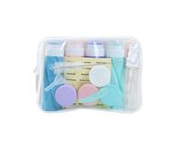 dijiusidy Ensemble de Bouteilles Fendues Anti-Fuite, avec Gel de silice de Voyage sans germes, Ensemble de Bouteilles Fendues pour Gel Douche cosmétique Portable, Ensemble de 16 pièces