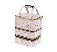 dijiusidy Étui portable pour vernis à ongles en cuir PU avec double fermeture éclair et grande capacité pour outils à ongles, organisateur de vernis pouvant contenir 84 bouteilles de lampe