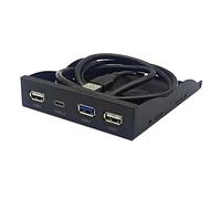 dijiusidy Hub USB 2 Gen 1, Panneau 2 Pouces, 4 Ports, Solution de Transfert | de données avancée de type C, connecteur 19 broches vers C pour PC, insertion