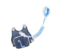 dijiusidy Le harnais réfléchissant pour enfants avec sangles réglables et lien de poignet anti-perte assure la sécurité des tout-petits pendant les activités intérieures, bleu foncé, 22.5 x 23.5 cm