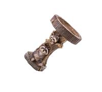 dijiusidy Ornement de Jardin avec Bain d'oiseaux et Statuette de Raton Laveur en résine. Petit et Mignon, ce Bain d'oiseaux décoratif est idéal pour Une Pendaison crémaillère. À Placer dans Le Jardin