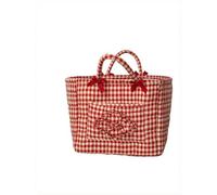 dijiusidy panier à linge et bac de rangement,carreaux rouges | panier à linge et bac de rangement matelassé pour usages multiples