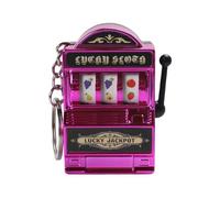 dijiusidy Porte-clés Mini Machine à Sous - Nouveauté Festival - Mini Jeu d'Arcade Jouet Violet pour Garçons et Hommes