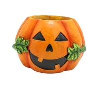 dijiusidy Pot de fleurs décoratif en forme de citrouille, sculpture, figurine pour une touche festive, pour la maison, le bureau, Halloween