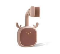 dijiusidy Support de pommeau de douche mural mignon auto-adhésif sans poinçon étagère réglable support de salle de bain fournitures ménagères, marron