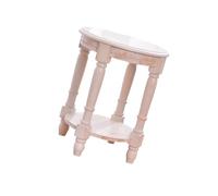 dijiusidy Tabouret en Bois pour Plantes, Support Rond Rustique pour jardinière, Support pour décoration de Jardin, pour jardinière, brûleur pour Pot de Fleurs, Blanc, 25x20cm