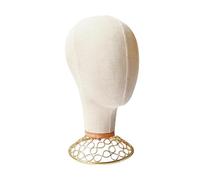 dijiusidy Tête de mannequin de séchage coiffure durable avec base en métal robuste, décoration la maison, perruques salon, organisation fabrication perruque, support tête mannequin